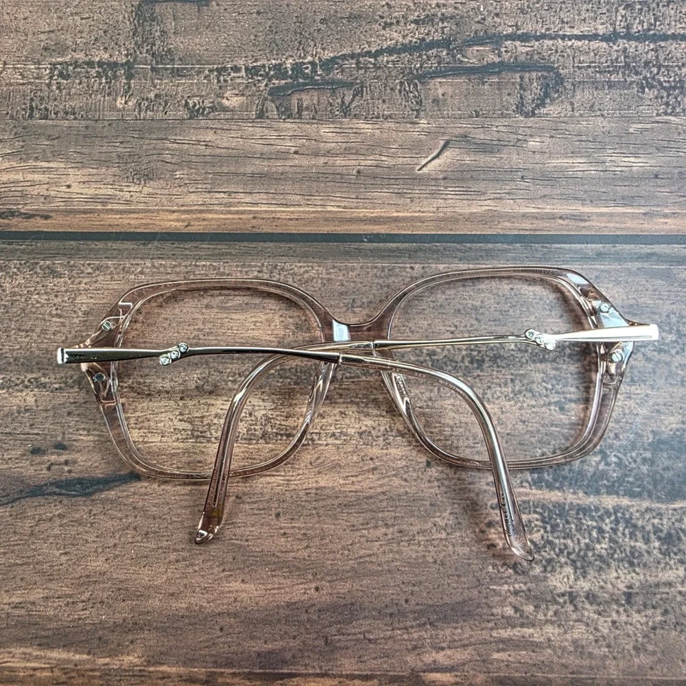 Sophia Loren by Zyloware M087 Eyeglasses Translucent Brown Gold Rhinestone 55-16